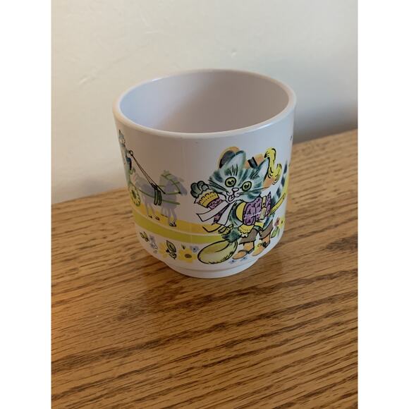 VTG Oneida Deluxe Puss in Boots 4 pc. Cup, 2 bowls and plate Childens Set. CUTE - Picture 8 of 11